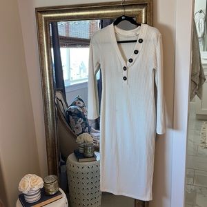 All in favor ribbed MIDI Dress